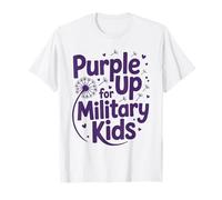 Púrpura para Military Kids, el Mes de Las Fuerzas Armadas del Diente de León Camiseta