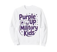 Púrpura para Military Kids, el Mes de Las Fuerzas Armadas del Diente de León Sudadera