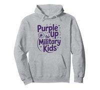 Púrpura para Military Kids, el Mes de Las Fuerzas Armadas del Diente de León Sudadera con Capucha