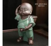 Púrpura Sand Pee Spout Water Spray Tea Pet Decoration Little Monk Tea Infuser Pissing Tea Boy Toy Accesorios Personajes