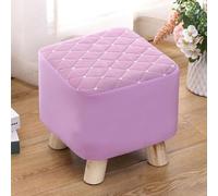 Púrpura,squareL28*W28*H28cm,LDLCYCN Cubierta Otomana Slipcover Otomano Cuadrado Con Fondo Elástico Cubierta Protectora Del Taburete Estirable Envoltura Completa Cubierta De Muebles Lavable En Máquina