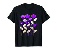 Púrpura Tulipán Sombras Gráfico Camiseta