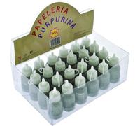 Purpurina abaco cola (bote) plata expositor de 24