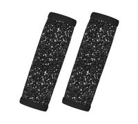 Purpurina blanca plateada gris diamante, 2 piezas de fundas para asas de equipaje, cubiertas suaves y cómodas para asas de equipaje. Etiqueta para equipaje.