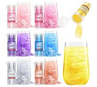 Purpurina Comestible - 7 Colores Vivos Glitter Comestible Reposteria (3g C/U), sin Sabor Purpurina Comestible Reposteria para Bebidas, Oro Comestible para Tarta, Macarons, Donuts, Fondant, Cupcake