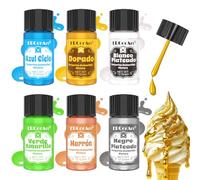 Purpurina Comestible Pintura - 6 Colores Colorantes Alimentarios Reposteria, Sprinkles Reposteria Comestible para Bebidas, Decorar Tartas, Cócteles, Dulces, Donuts, Macarrones, Chocolate -12 g