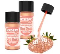 Purpurina Comestible Pintura - Oro Rosa Colorante Alimentario Pintura Metalizada - 100% Comestible Cake Glitter Pintura para Alimentos, Dulces, Bebidas, Chocolates, Tartas, Cócteles - 24g