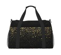 Purpurina Dorada Negra Moderna y Genial,Bolsas Deportivas, Bolsos de Viaje Deportivos Cruzados de Mano, Bolsas de Viaje de Gran Capacidad para Mujeres y Hombres.