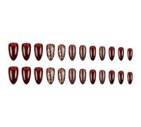 Purpurina en las uñas almendra palo de invierno en las uñas uñas brillantes uñas falsas para las mujeres que se producen para ocasiones especiales