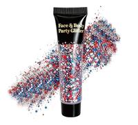 Purpurina Facial Para El Cuatro De Julio 18ml Maquillaje Patriótico