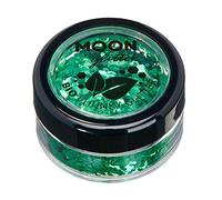 Purpurina Gruesa Biodegradable Eco de Moon Glitter - Purpurina 100% Cosmética Bio para Cara, Cuerpo, Uñas, Pelo y Labios - 3g - Verde