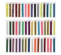 Purpurina manualidades en 48 colores, glitter y brillantes manualidades para decorar, lentejuelas y brillantes para la cara, ideal para arte corporal, uñas, fiestas y proyectos creativos de bricolaje