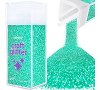 Purpurina para manualidades vasos de resina holográfica de color azul turquesa tarjetas joyas navideñas velas ultrafina para uñas cosméticos faciales 130g/4,6 oz