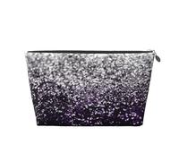 Purpurina Plateada negra Morada, Bolsa de artículos de tocador Bolsa de Maquillaje Bolsa de cosméticos Bolsa de artículos de tocador de Viaje portátil