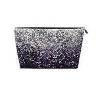 Purpurina Plateada Negra Morada, Bolsa de Maquillaje Bolsa de cosméticos Bolsa de artículos de tocador de Viaje portátil Bolsa de artículos de tocador
