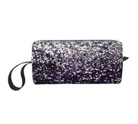 Purpurina Plateada Negra Morada, Bolsa de Maquillaje Bolsa de cosméticos Bolsa de artículos de tocador de Viaje portátil Bolsa de Maquillaje