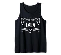 Purr-FECT Lala - Divertido Amante de los Gatos Abuela Gato diseño Camiseta sin Mangas
