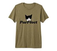 Purr FECT Purrfect Esmoquin Gato Ilustración Camiseta Premium