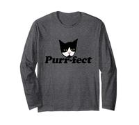 Purr FECT Purrfect Esmoquin Gato Ilustración Manga Larga
