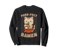 Purr-FECT Ramen Cat Comiendo Fideos Kawaii Kitty Sudadera