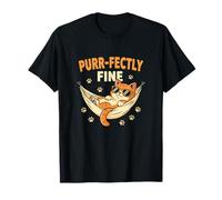 Purr-fectly Fine Cat Lover Cita para Amigos Felinos Camiseta