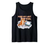 PURR My Last Email - e-mail geek cat - funny email marketing Camiseta sin Mangas