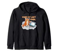 PURR My Last Email - e-mail geek cat - funny email marketing Sudadera con Capucha