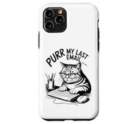 Purr My Last Email Funny Cat Office Humor Sarcastic Carcasa para iPhone 11 Pro