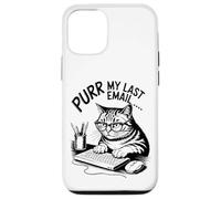 Purr My Last Email Funny Cat Office Humor Sarcastic Carcasa para iPhone 12/12 Pro