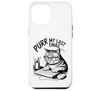 Purr My Last Email Funny Cat Office Humor Sarcastic Carcasa para iPhone 12 Pro Max