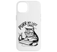 Purr My Last Email Funny Cat Office Humor Sarcastic Carcasa para iPhone 14 Plus