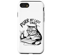 Purr My Last Email Funny Cat Office Humor Sarcastic Carcasa para iPhone SE (2020) / 7 / 8