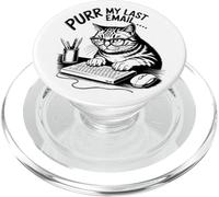 Purr My Last Email Funny Cat Office Humor Sarcastic PopSockets PopGrip para MagSafe