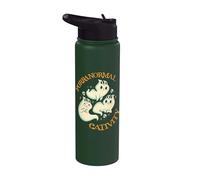 Purranormal Cativity Funny Halloween Costume Ghost Cats Gift Stainless Steel Insulated Water Bottle