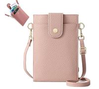 Purrcase 2025 New Women's Ultra-Slim Vertical Phone Wallet, Crossbody Bag with Card Slots and Pockets (Pink A)