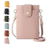 Purrcase 2025 New Women's Ultra-Slim Vertical Phone Wallet, Women's Crossbody Bag with Card Slots and Pockets (Pink)