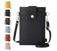 Purrcase 2025 New Women's Ultra-Slim Vertical Phone Wallet, Women's Crossbody Bag with Card Slots and Pockets (Black)