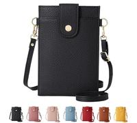 Purrcase Women's Ultra-Slim Vertical Phone Wallet, Card Holder with Pockets, Phone Coin Purse, for Women's (Black)