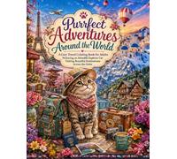 Purrfect Adventures Around the World: A Cozy Travel Coloring Book for Adults Featuring an Adorable Explorer Cat Visiting Beautiful Destinations Across the Globe