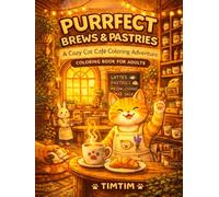 Purrfect Brews & Pastries: A Cozy Cat Café Adult Coloring Book with 50 Original Scenes for Stress Relief, Relaxation and Creative Joy
