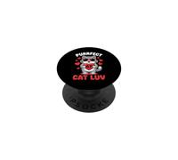 Purrfect Cat Luv 67 - Bonito diseño de números felinos PopSockets PopGrip Adhesivo
