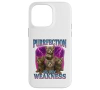 Purrfection Is My Weakness - Camiseta de Regalo para Amantes de los Gatos Carcasa para iPhone 14 Pro MAX