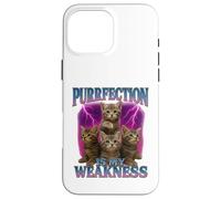 Purrfection Is My Weakness - Camiseta de Regalo para Amantes de los Gatos Carcasa para iPhone 16 Pro MAX