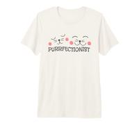 Purrfectionist Purr Funny Cat Face Lover Pet Owner Camiseta Premium