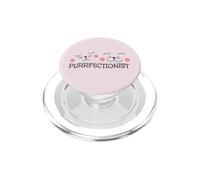 Purrfectionist Purr Funny Cat Face Lover Pet Owner PopSockets PopGrip para MagSafe