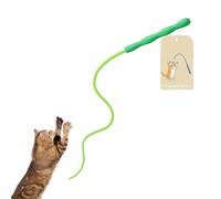 PurrPlay Teaser Wand | Silicone Lightweight Durable Flexible Tail Interactive Kitten Toy With Safe Connector Waterproof Design | Indoor Exercise Hunting Training Boredom Relief Mental Stimulation Cat