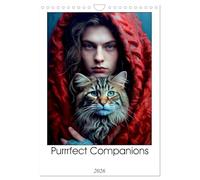 Purrrfect Companions (Wall Calendar 2026 DIN A4 portrait), CALVENDO 12 Month Wall Calendar: Discover the captivating harmony between humans and their ... celebrating the timeless bond they share.