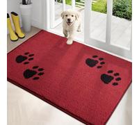 PURRUGS Alfombra de puerta de 34 x 59 pulgadas, antideslizante, lavable a máquina, rascador de zapatos, tapete de puerta de perro, tapete súper absorbente para zapatos y patas mojadas