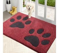 PURRUGS Alfombra de puerta de Dirt Trapper de 33.5 x 59 pulgadas, antideslizante, lavable a máquina, alfombra de entrada, tapete de puerta de perro, tapete de bienvenida súper absorbente para zapatos y patas mojadas con barro