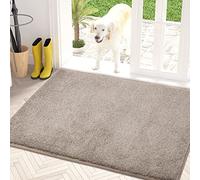 PURRUGS Felpudo antisuciedad, 80 x 120 cm, antideslizante, lavable a máquina, felpudo para puerta de perro, muy absorbente, para puerta delantera, puerta trasera, entrada, zapatos mojados y sucios y